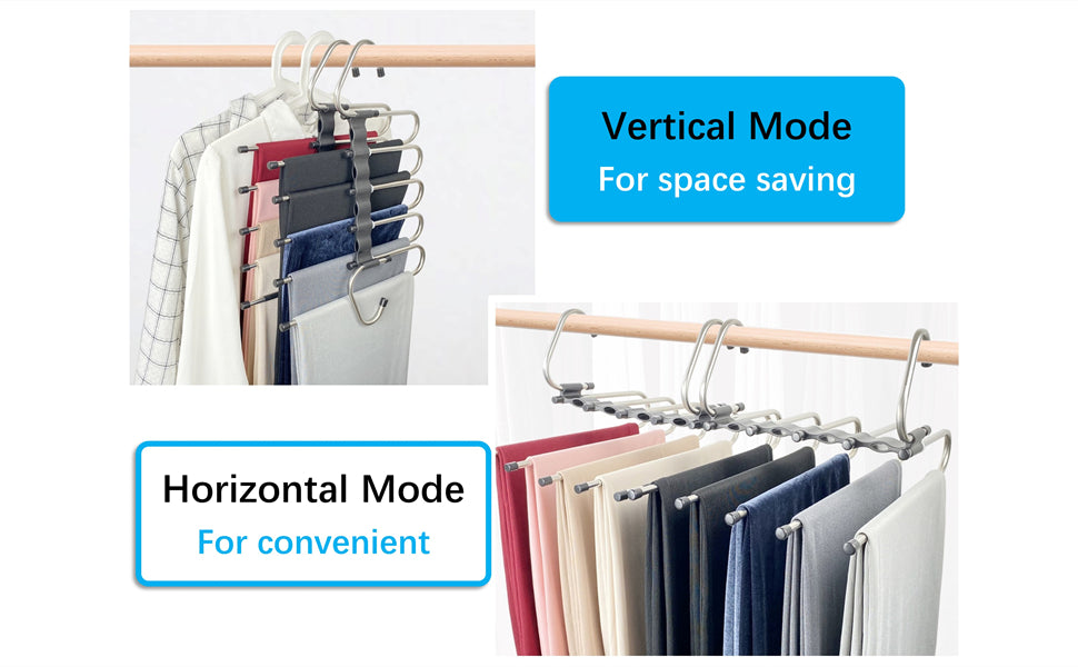 FURNIQ -Adjustable Pants Hanger: Space-Saving Closet Solution