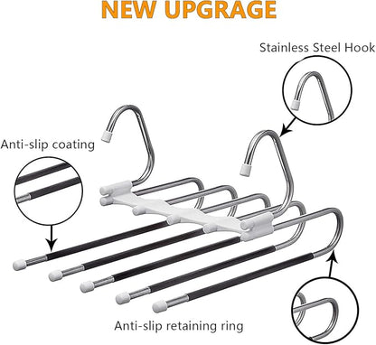 FURNIQ -Adjustable Pants Hanger: Space-Saving Closet Solution
