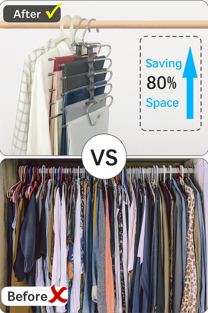 FURNIQ -Adjustable Pants Hanger: Space-Saving Closet Solution
