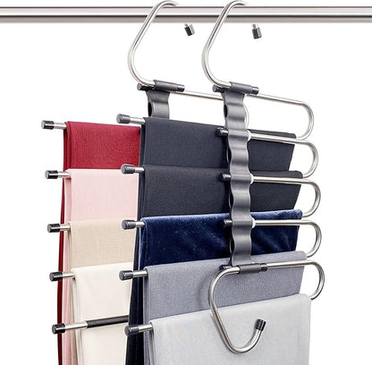 FURNIQ -Adjustable Pants Hanger: Space-Saving Closet Solution